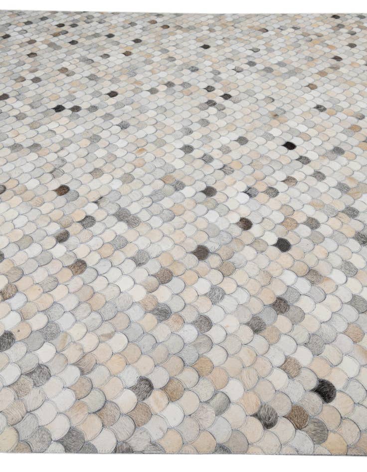 Detail image of  8' 2 x 9' 10 Cowhide Leather Rug