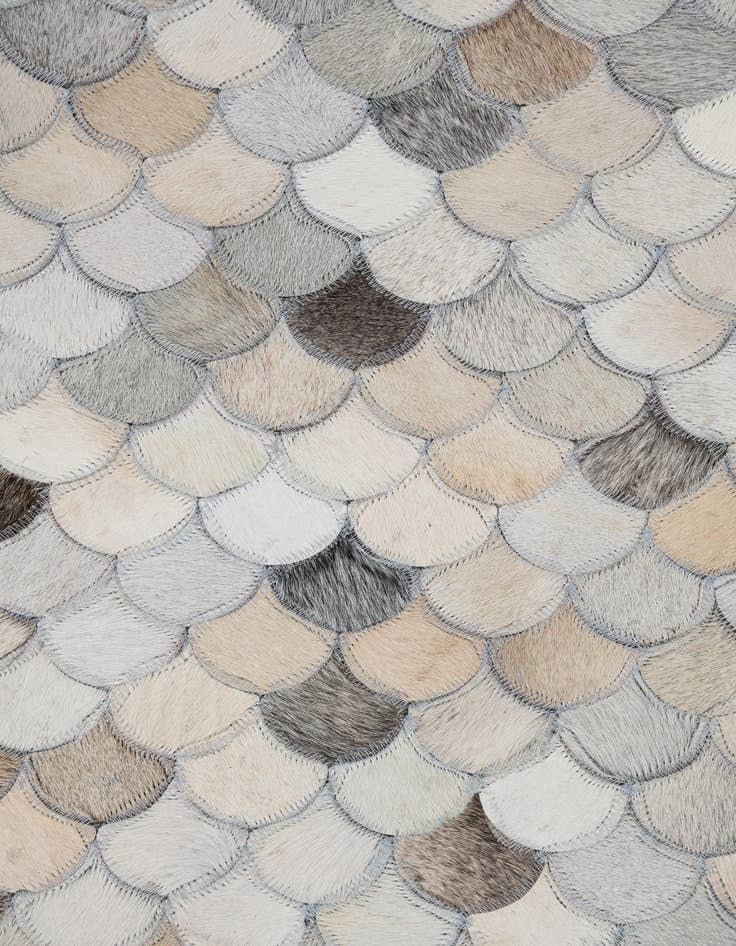 Detail image of  8' 2 x 9' 10 Cowhide Leather Rug