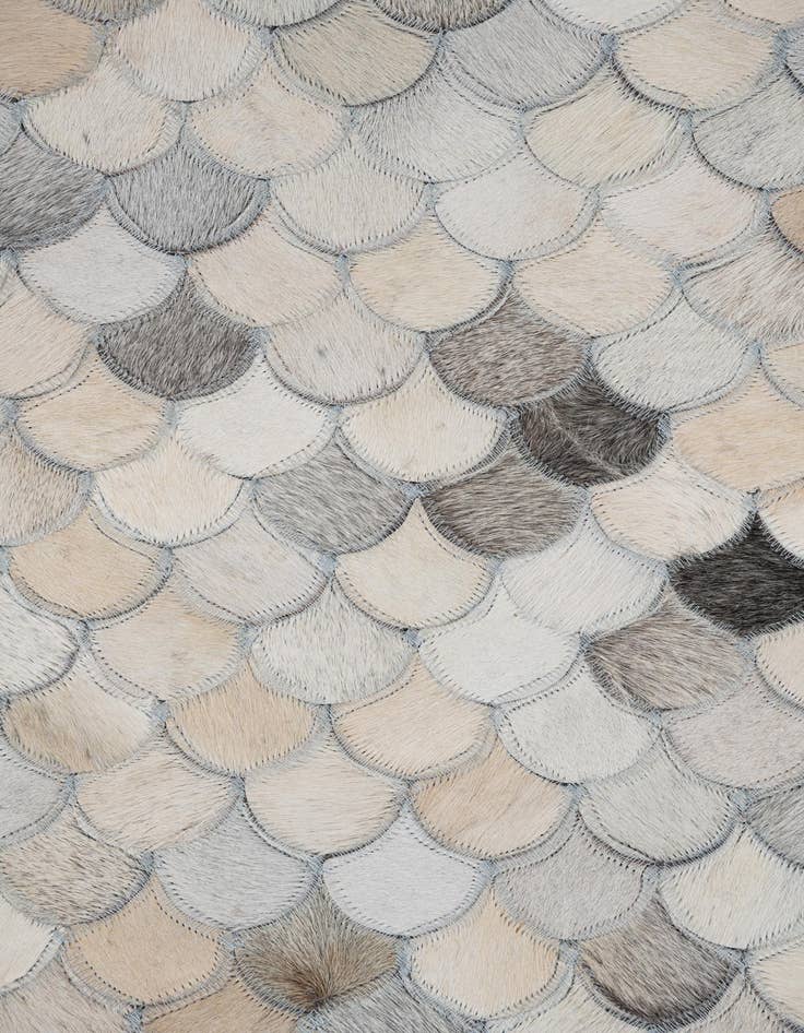 Detail image of  8' 2 x 9' 10 Cowhide Leather Rug