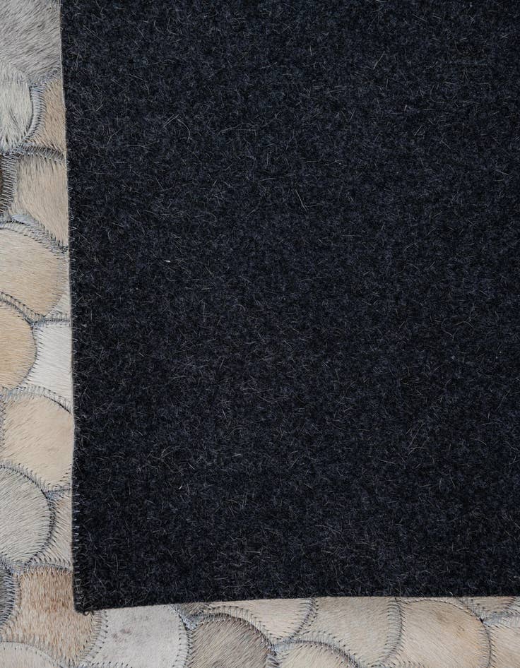 Detail image of  8' 2 x 9' 10 Cowhide Leather Rug