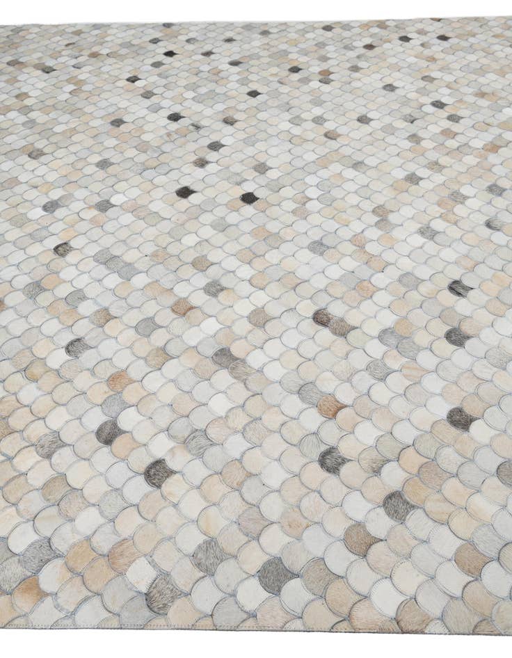 Detail image of  8' 1 x 9' 10 Cowhide Leather Rug