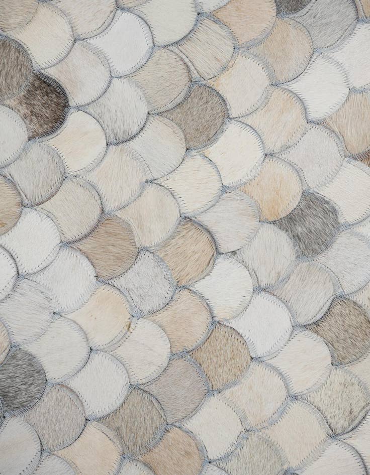 Detail image of  8' 1 x 9' 10 Cowhide Leather Rug