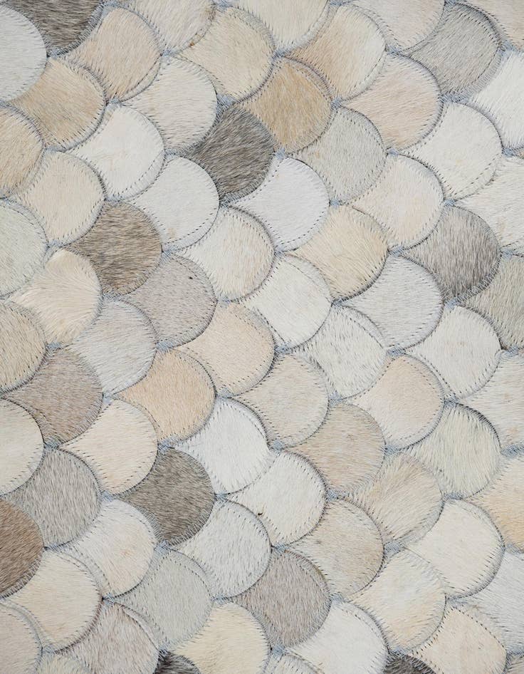 Detail image of  8' 1 x 9' 10 Cowhide Leather Rug