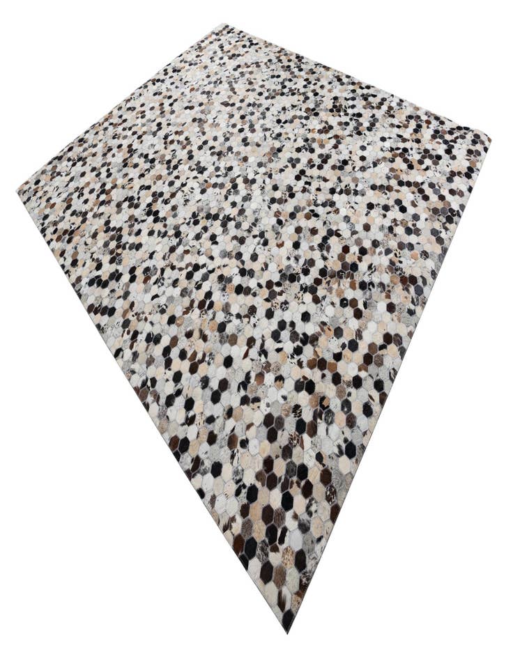 Detail image of  8' 1 x 9' 10 Cowhide Leather Rug