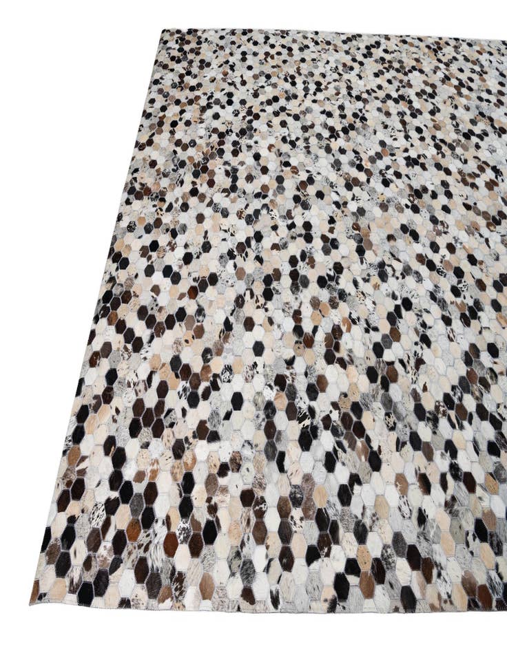 Detail image of  8' 1 x 9' 10 Cowhide Leather Rug