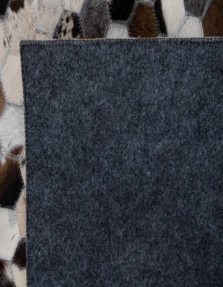 Detail image of  8' 1 x 9' 10 Cowhide Leather Rug