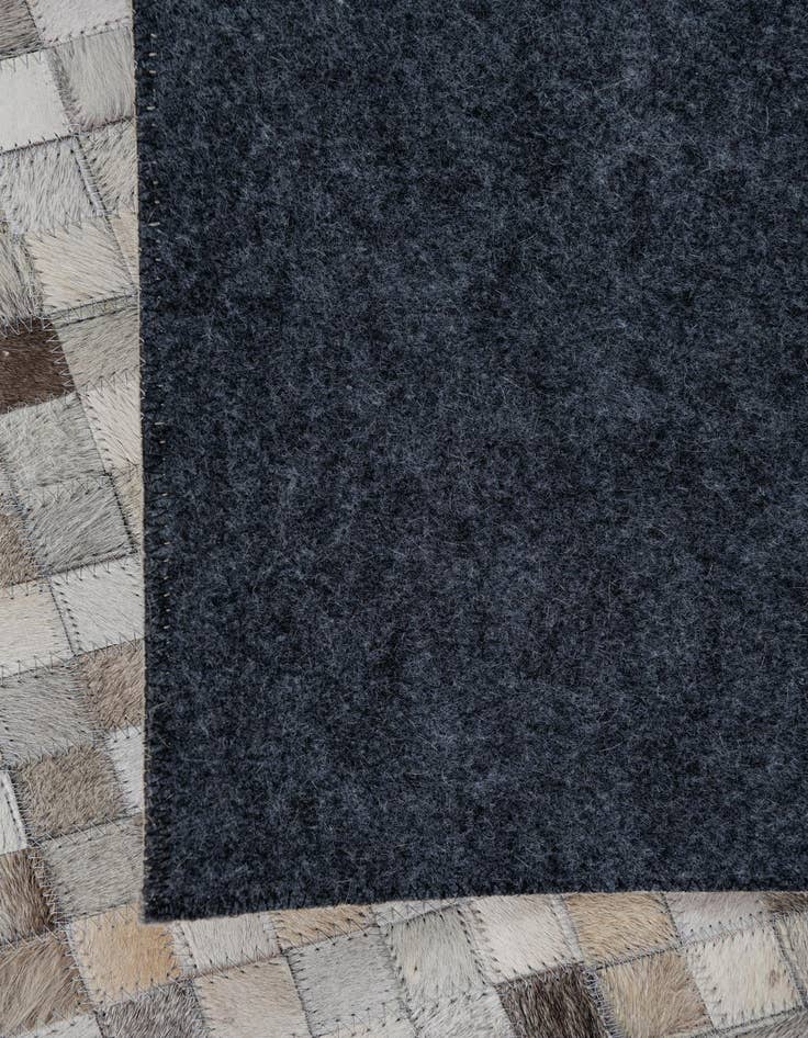 Detail image of  8' x 9' 10 Cowhide Leather Rug