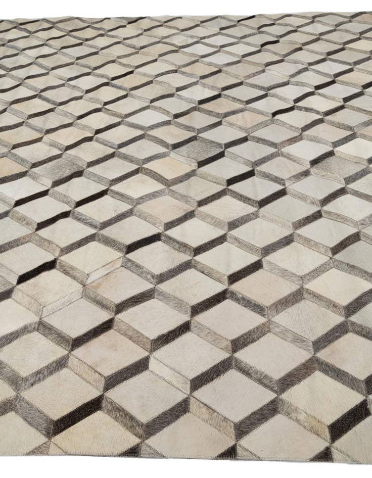 Detail image of  8' x 9' 10 Cowhide Leather Rug