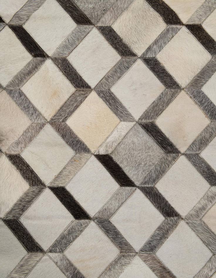 Detail image of  8' x 9' 10 Cowhide Leather Rug