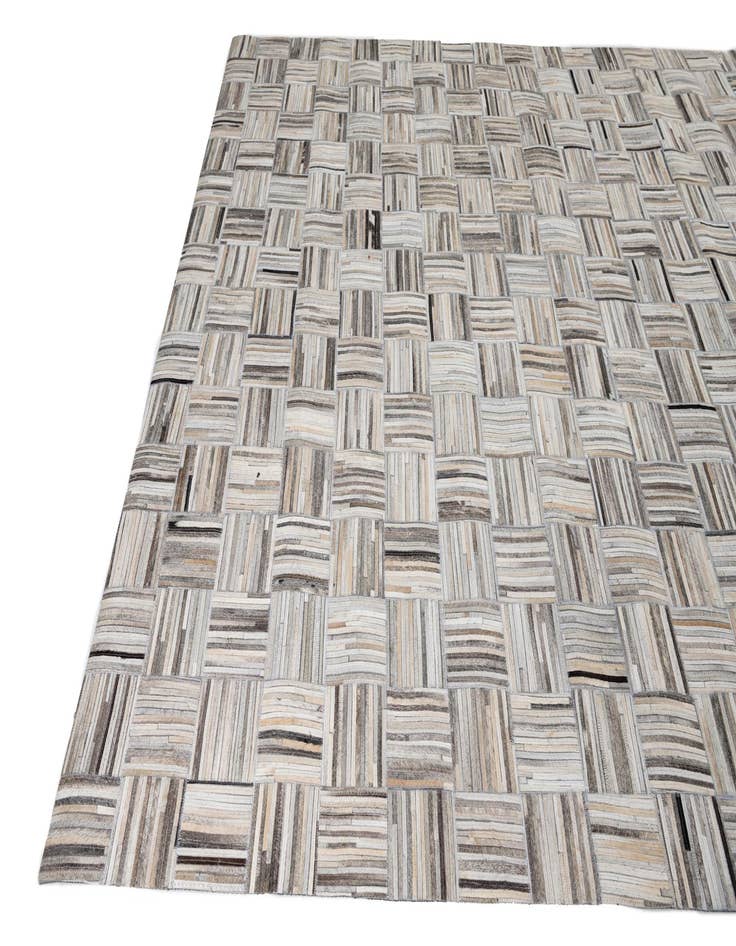 Detail image of  7' 10 x 9' 9 Cowhide Leather Rug