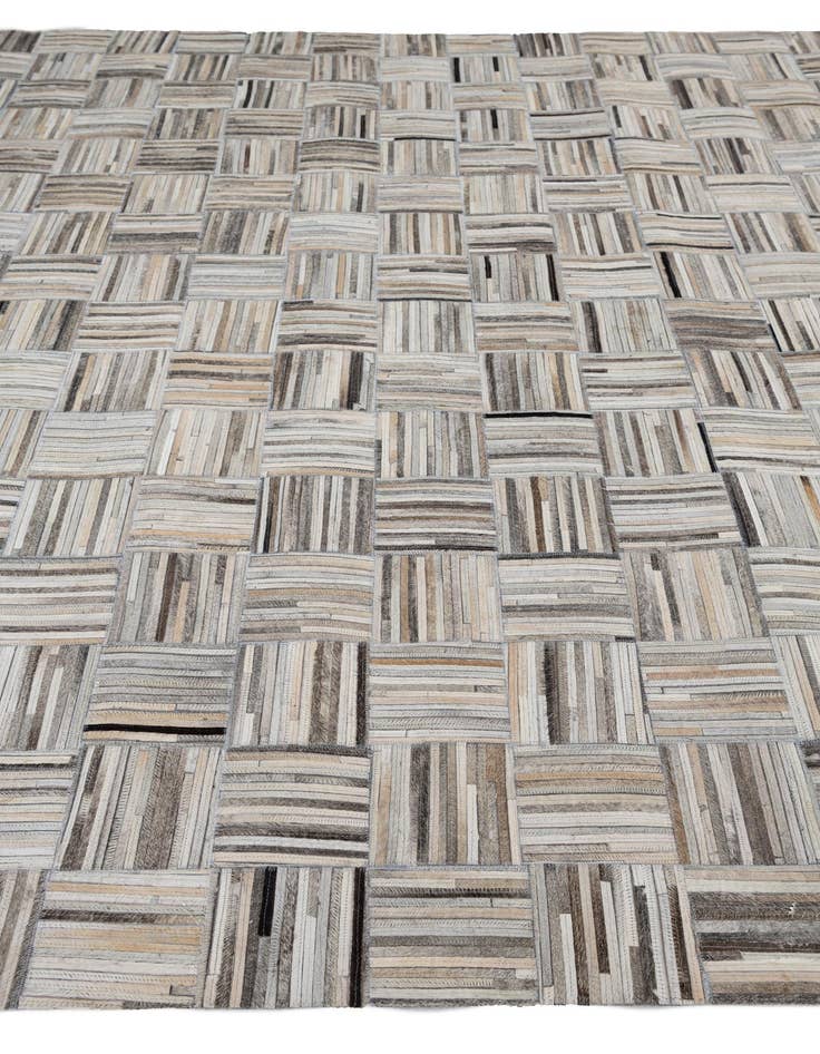 Detail image of  7' 10 x 9' 9 Cowhide Leather Rug