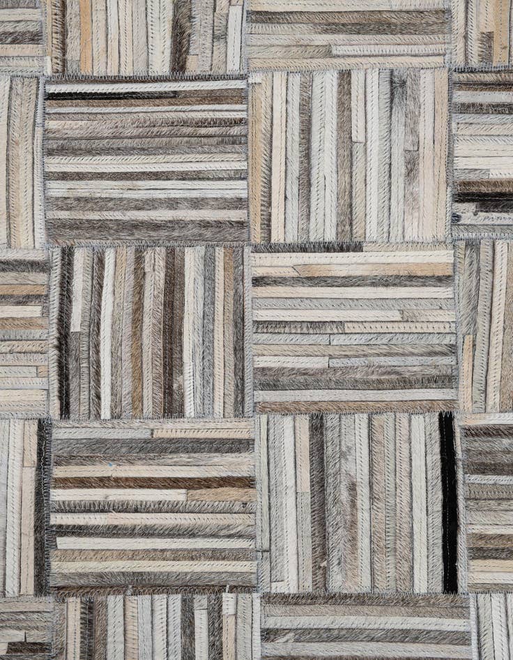 Detail image of  7' 10 x 9' 9 Cowhide Leather Rug