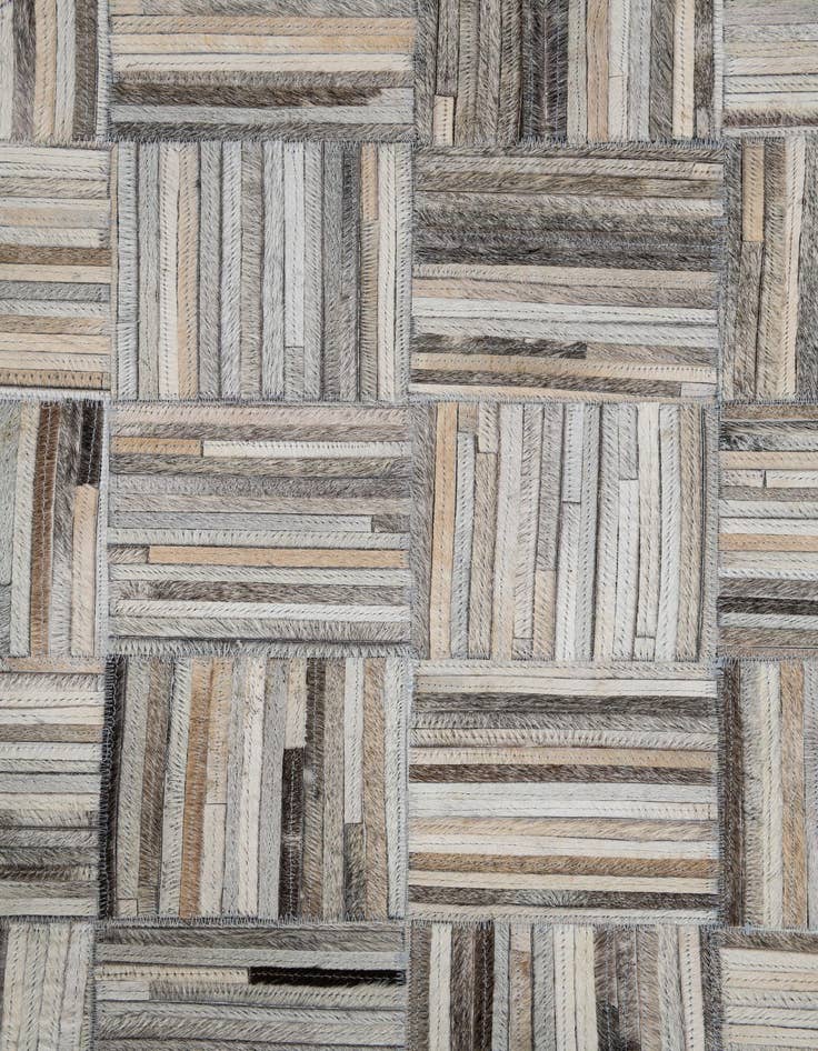 Detail image of  7' 10 x 9' 9 Cowhide Leather Rug