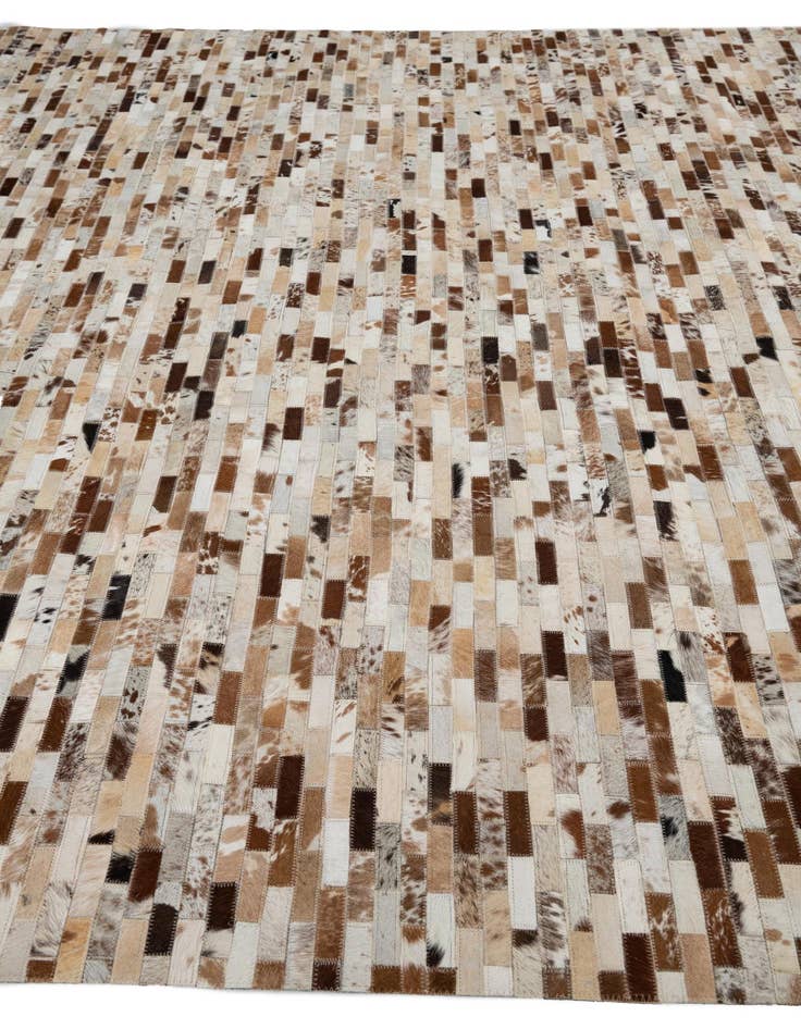 Detail image of  8' 1 x 10' Cowhide Leather Rug