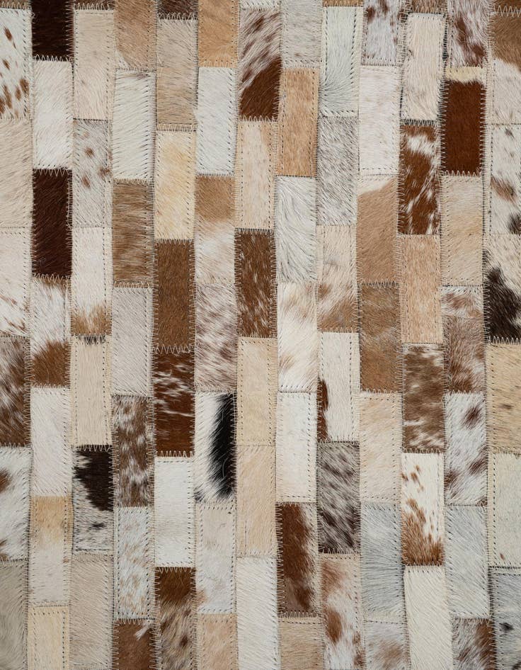 Detail image of  8' 1 x 10' Cowhide Leather Rug