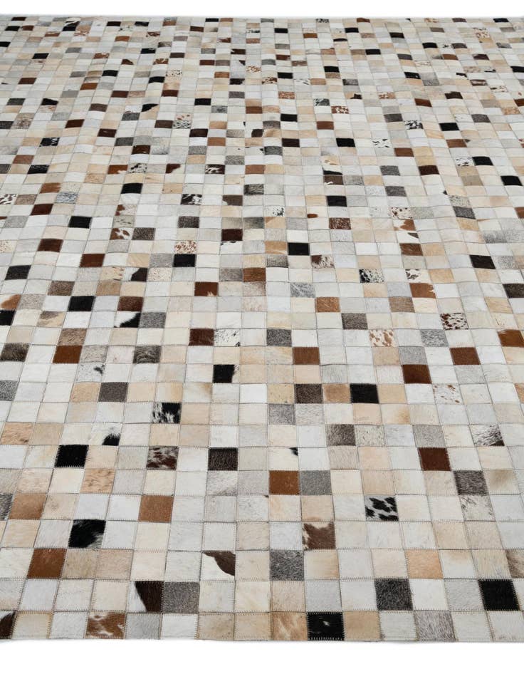 Detail image of  8' 3 x 10' Cowhide Leather Rug