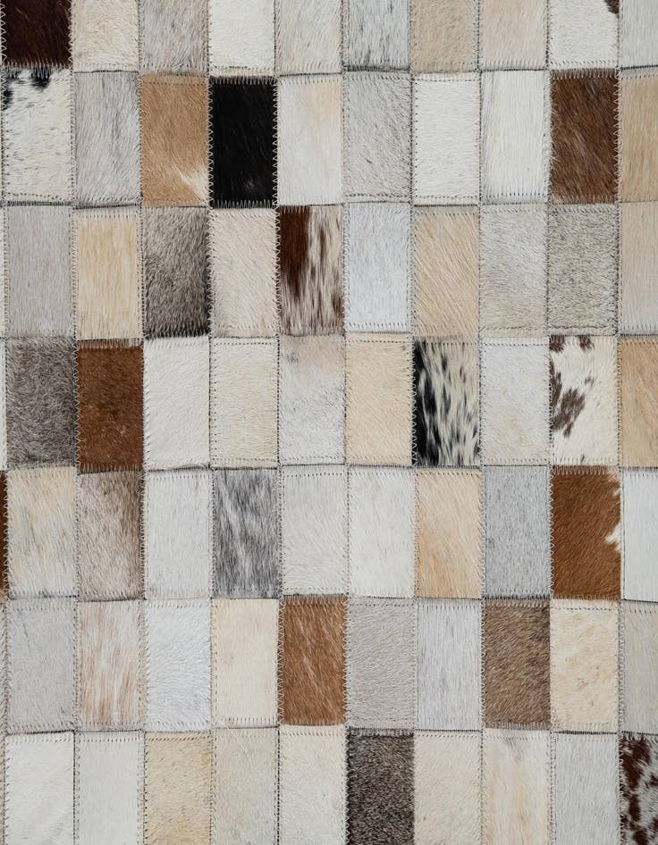 Detail image of  8' 3 x 10' Cowhide Leather Rug