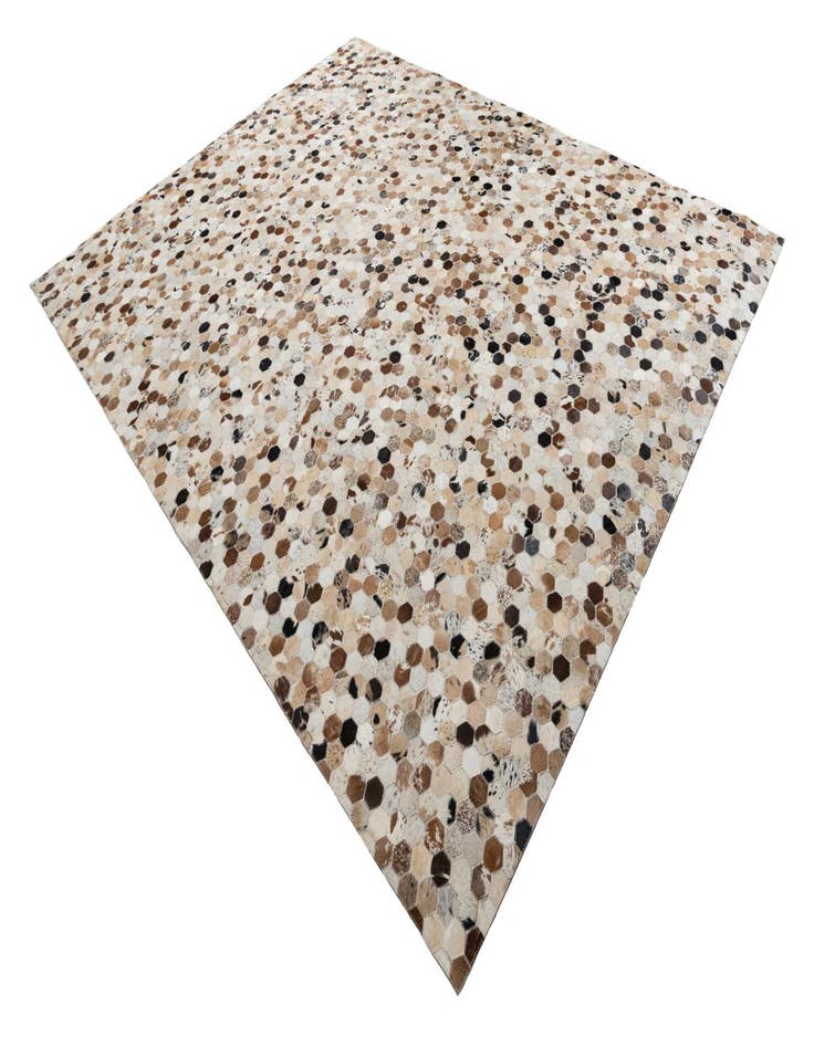 Detail image of  8' 1 x 10' Cowhide Leather Rug