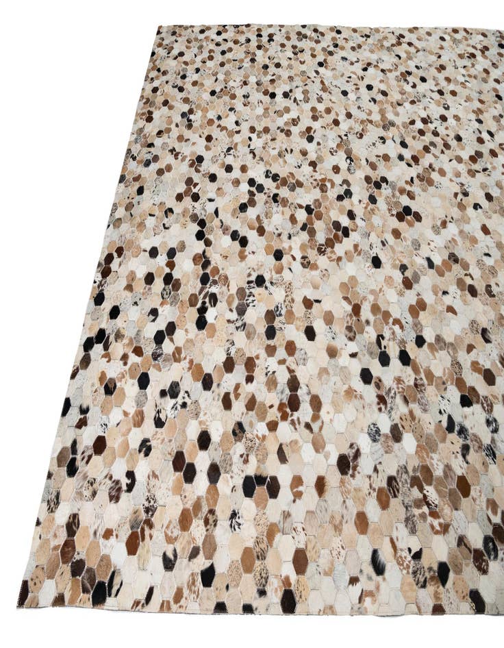 Detail image of  8' 1 x 10' Cowhide Leather Rug