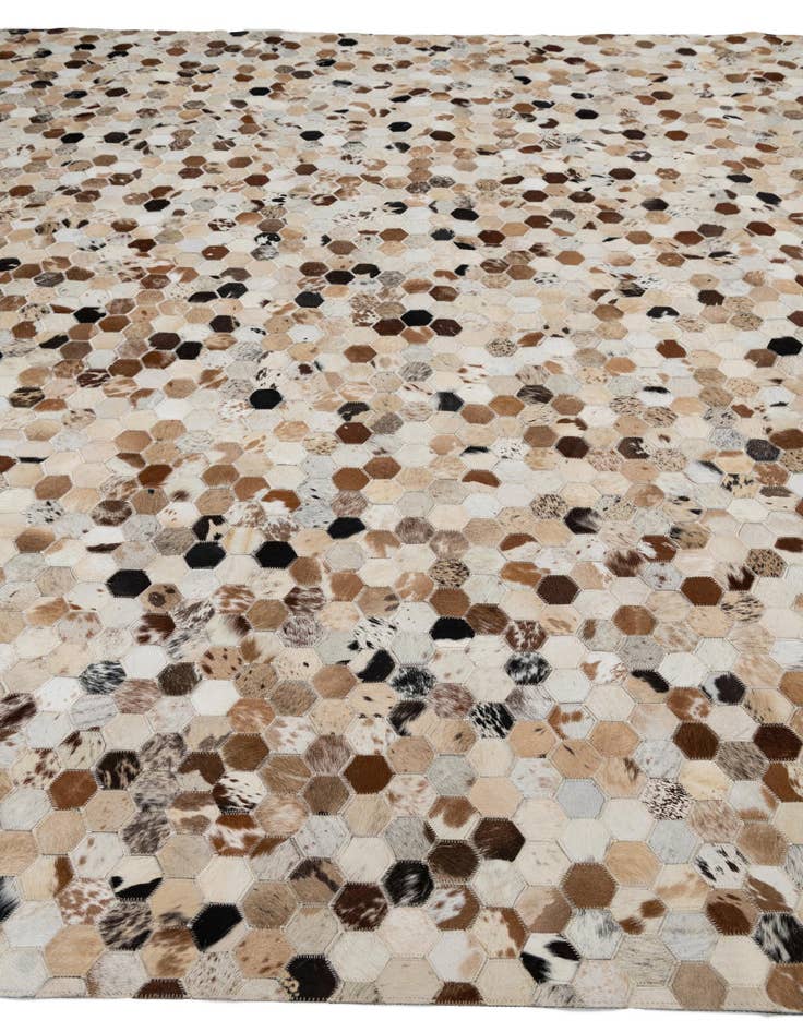 Detail image of  8' 1 x 10' Cowhide Leather Rug