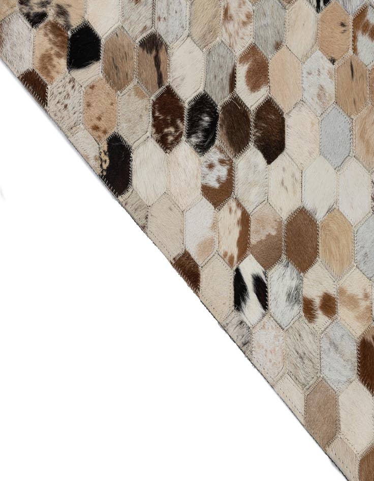Detail image of  8' 1 x 10' Cowhide Leather Rug