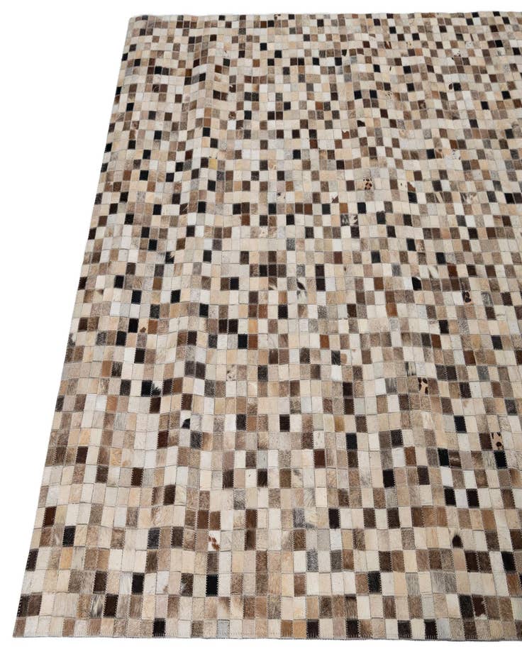 Detail image of  5' x 7' 10 Cowhide Leather Rug