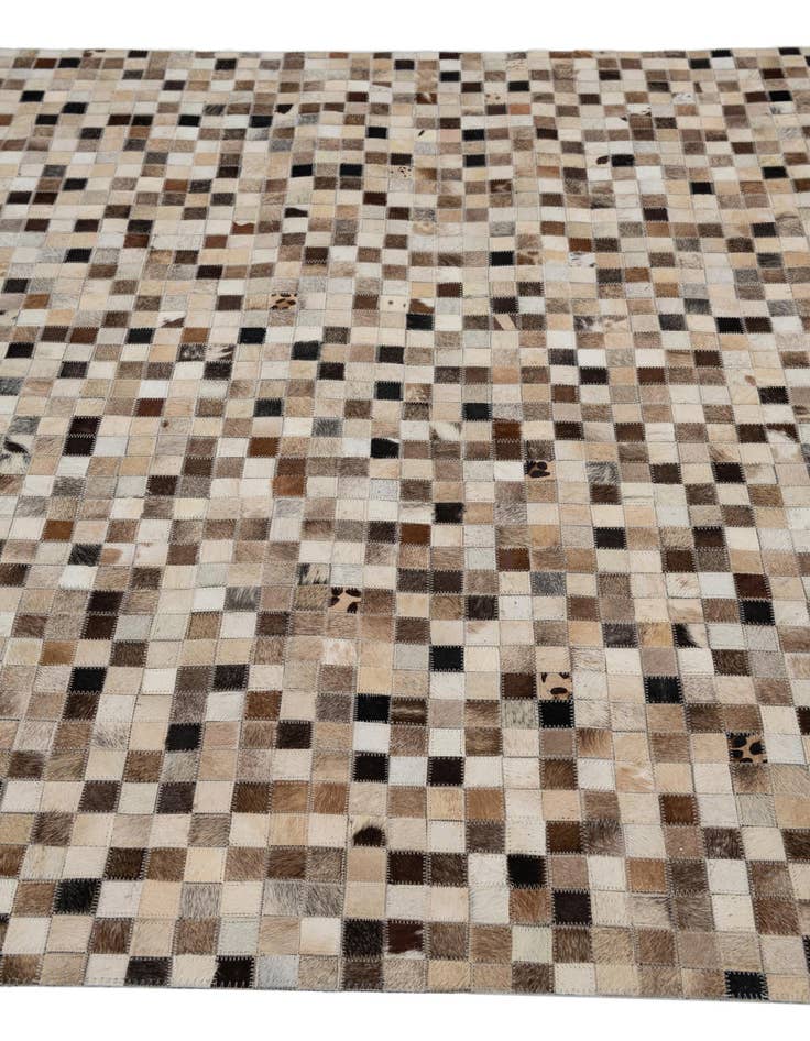 Detail image of  5' x 7' 10 Cowhide Leather Rug