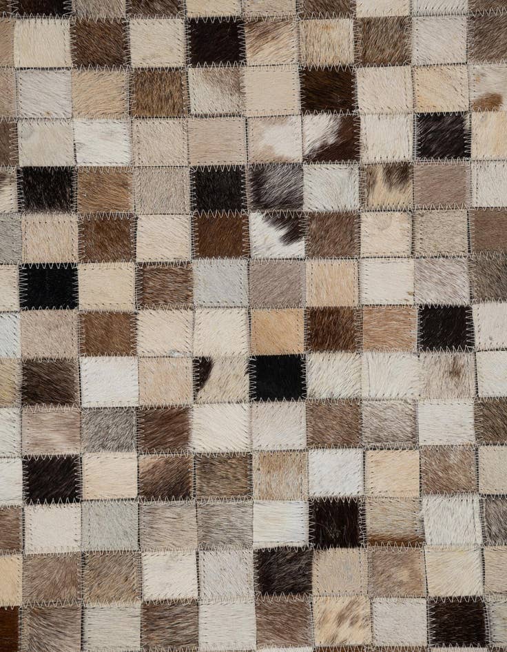 Detail image of  5' x 7' 10 Cowhide Leather Rug