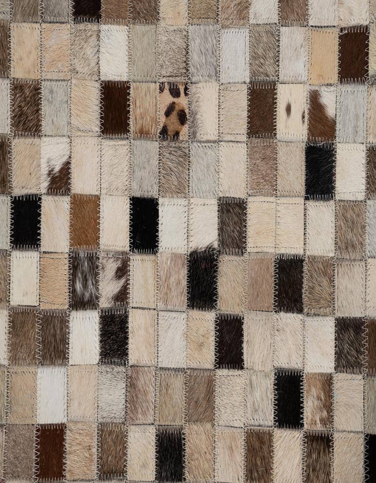 Detail image of  5' x 7' 10 Cowhide Leather Rug