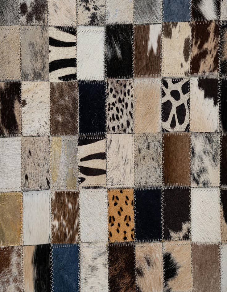 Detail image of  5' x 8' Cowhide Leather Rug