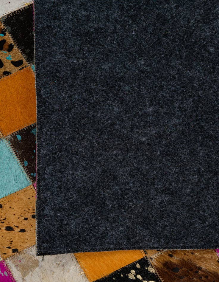 Detail image of  5' 1 x 8' 1 Cowhide Leather Rug