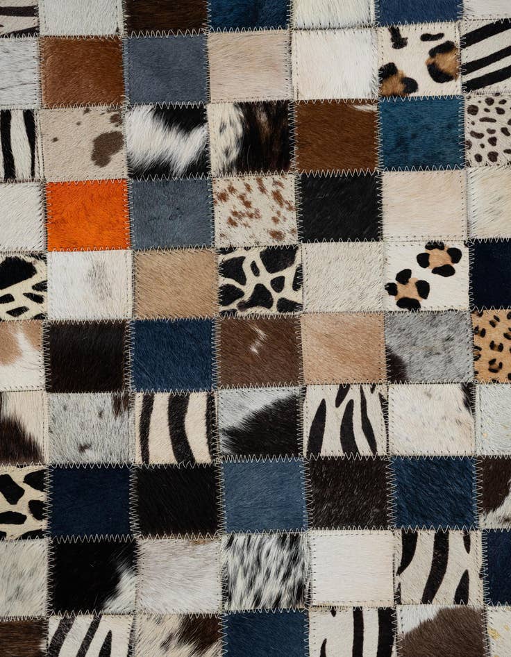 Detail image of  5' x 8' Cowhide Leather Rug