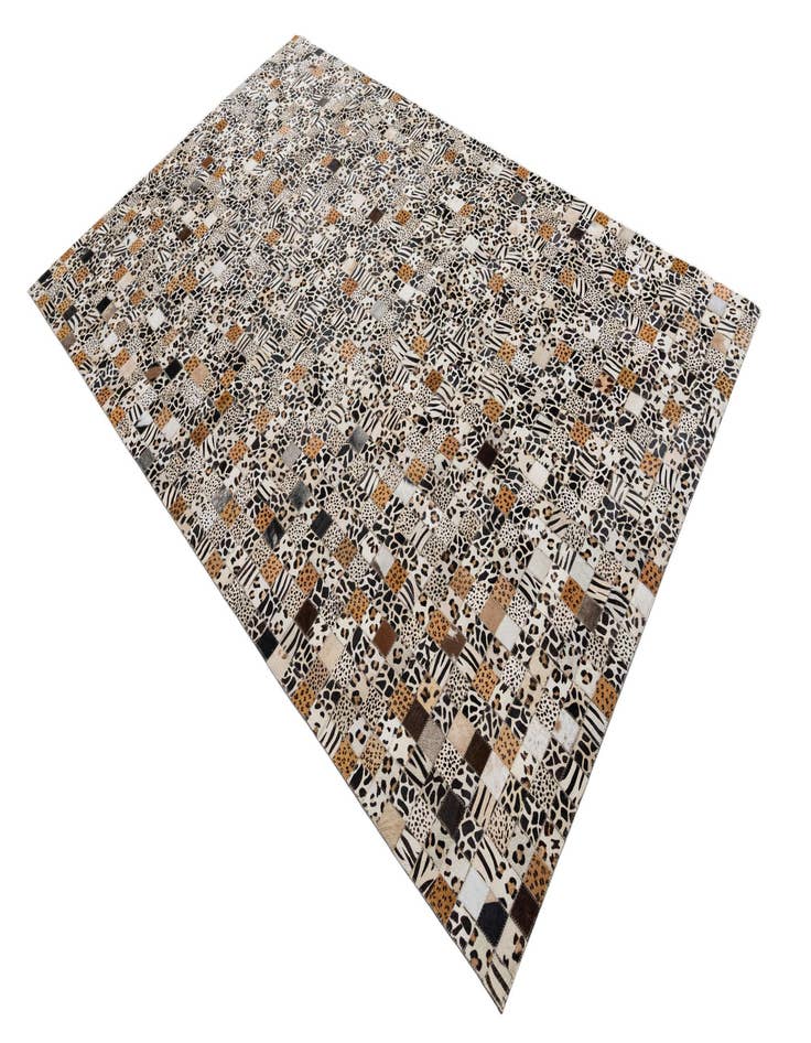 Detail image of  5' x 7' 10 Cowhide Leather Rug