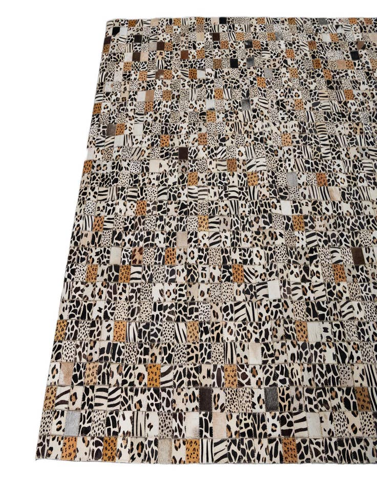 Detail image of  5' x 7' 10 Cowhide Leather Rug