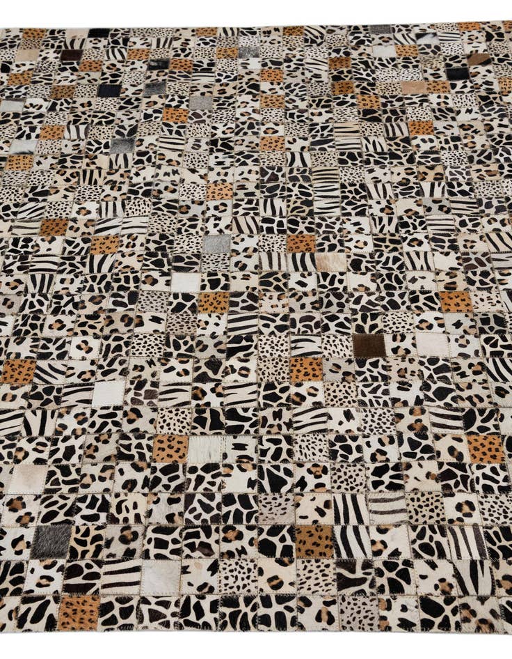 Detail image of  5' x 7' 10 Cowhide Leather Rug