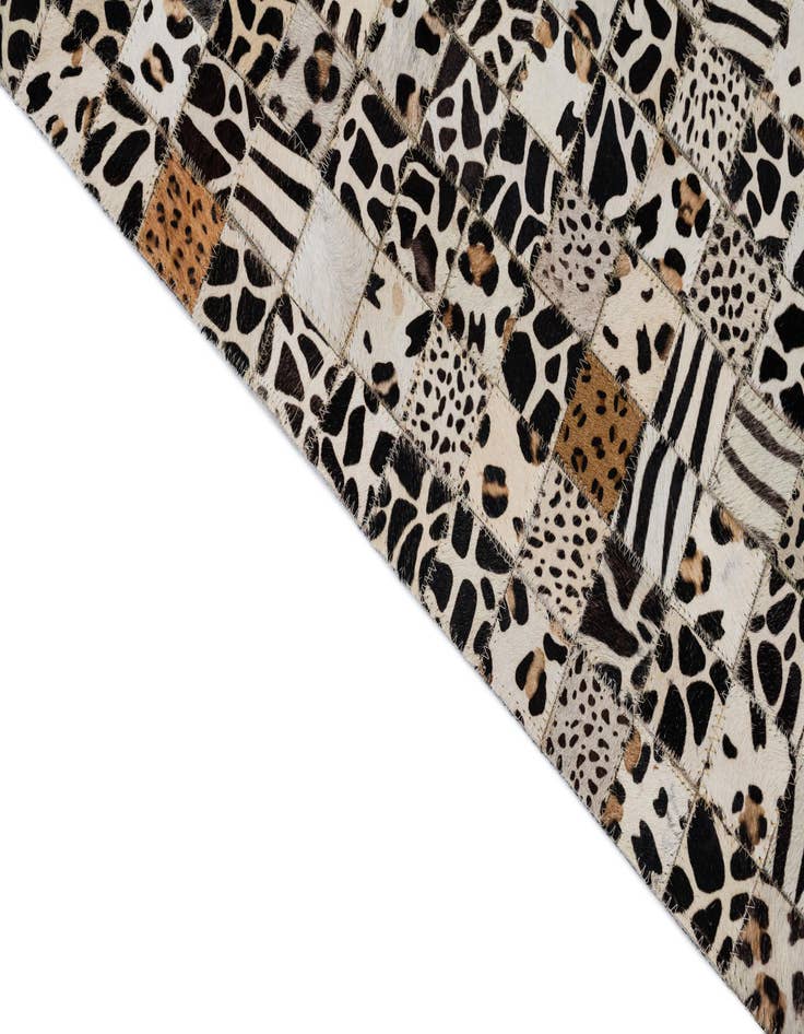 Detail image of  5' x 7' 10 Cowhide Leather Rug