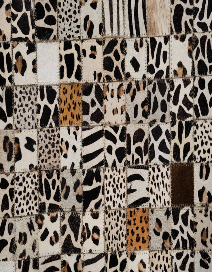 Detail image of  5' x 7' 10 Cowhide Leather Rug