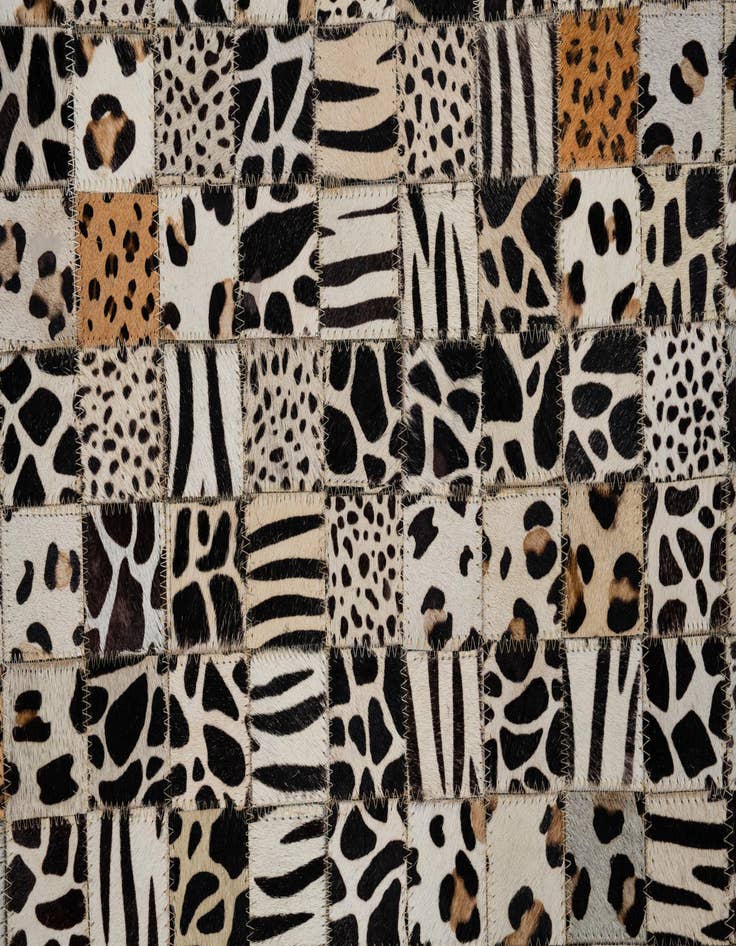 Detail image of  5' x 7' 10 Cowhide Leather Rug