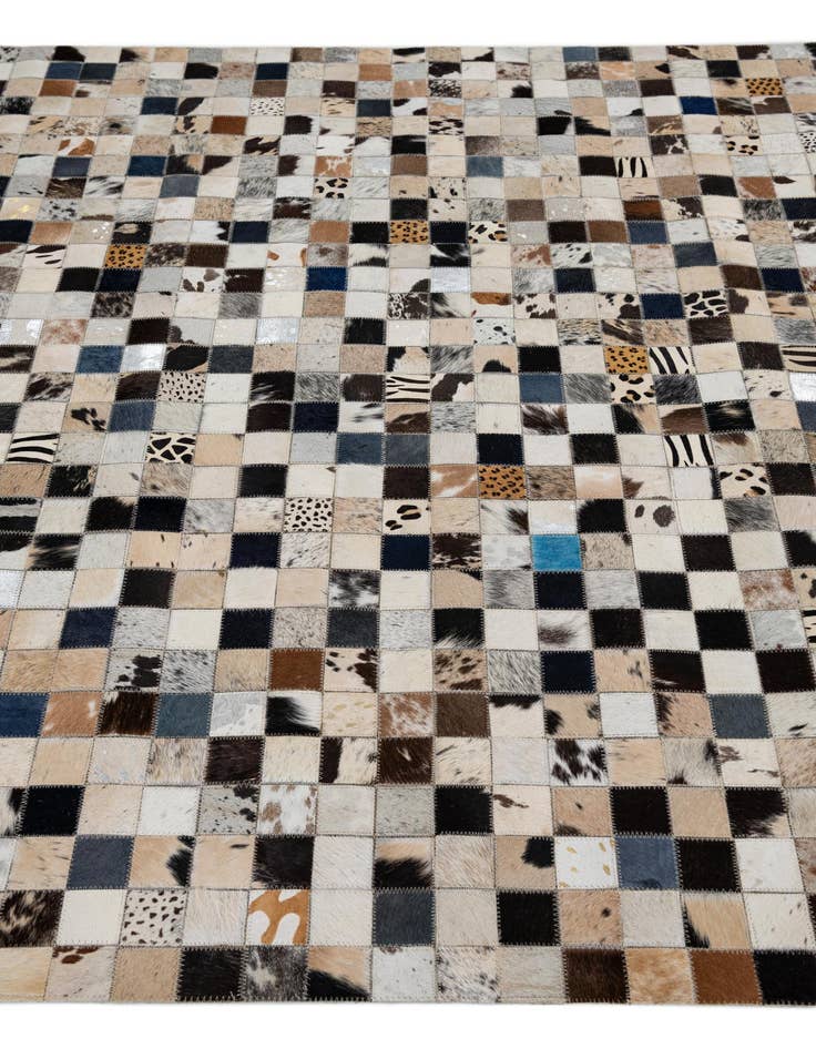 Detail image of  5' 1 x 8' Cowhide Leather Rug