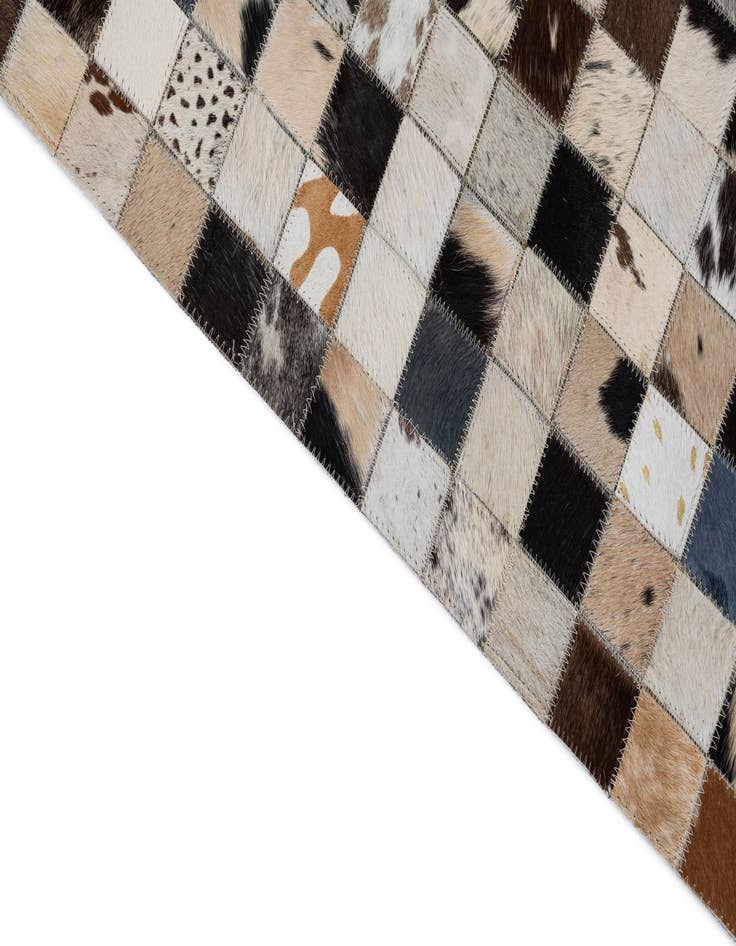 Detail image of  5' 1 x 8' Cowhide Leather Rug