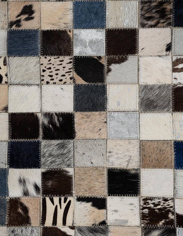 Detail image of  5' 1 x 8' Cowhide Leather Rug