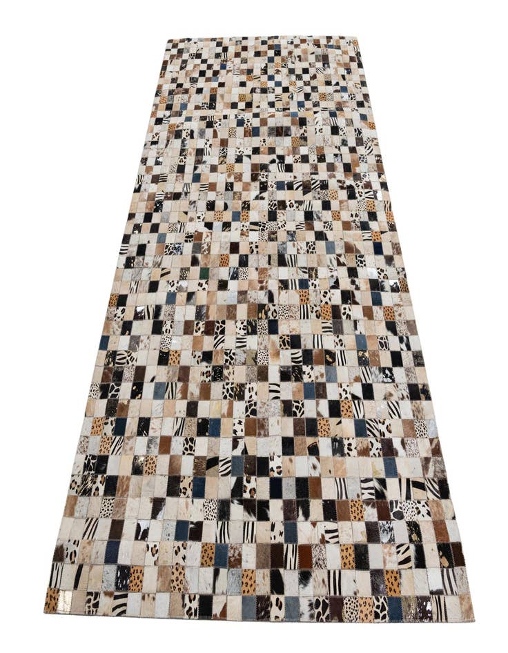 Detail image of  5' 1 x 8' Cowhide Leather Rug