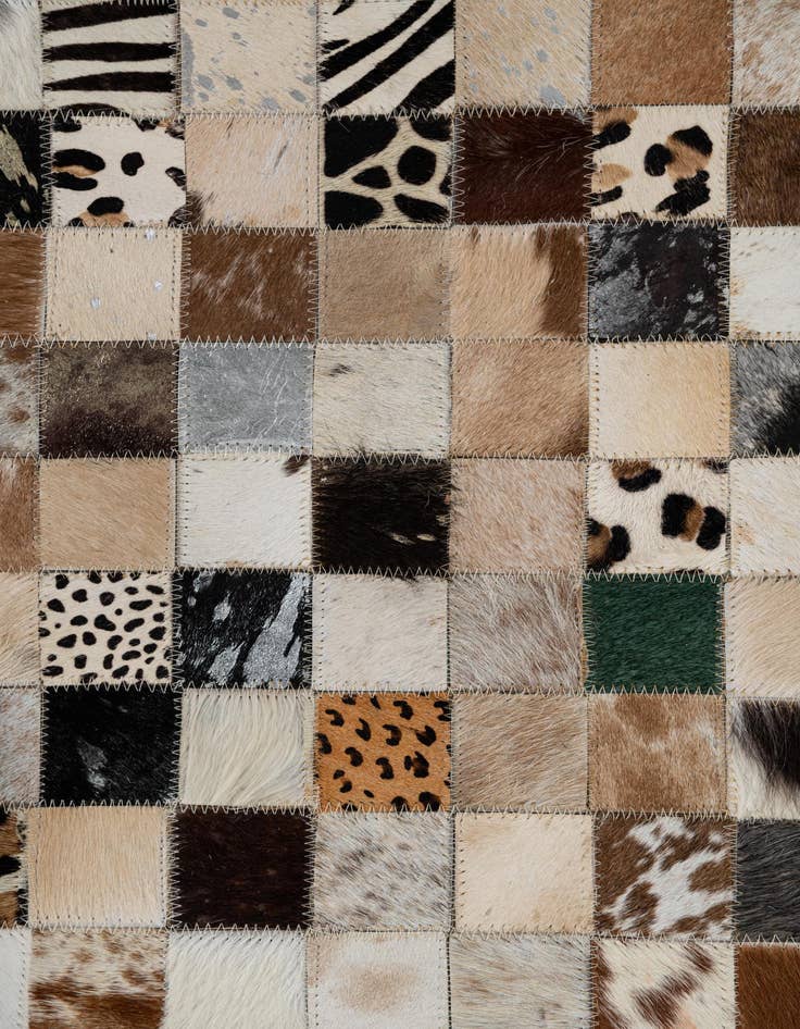 Detail image of  5' 1 x 8' Cowhide Leather Rug