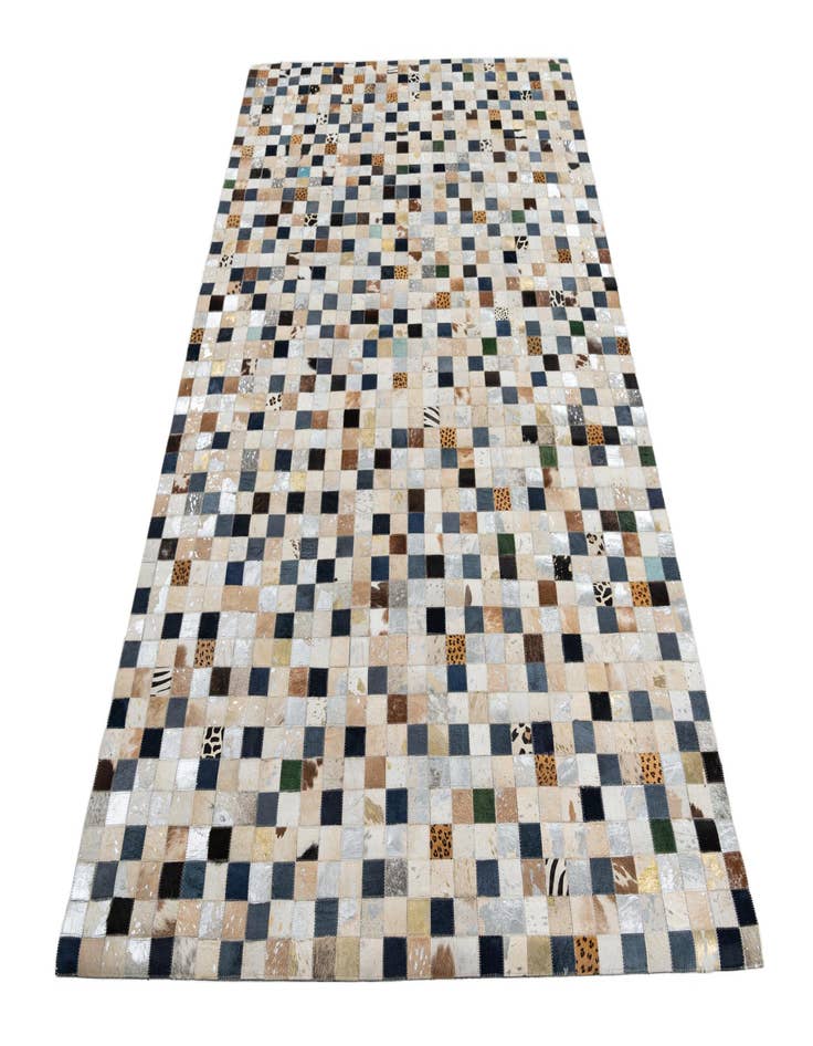 Detail image of  5' 1 x 8' Cowhide Leather Rug