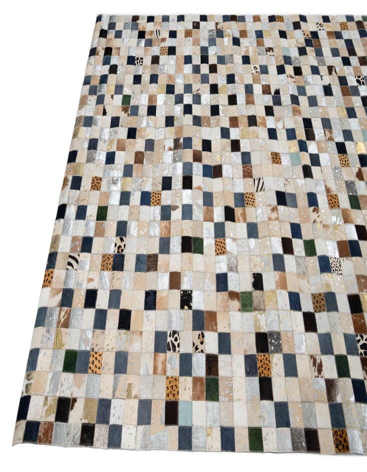 Detail image of  5' 1 x 8' Cowhide Leather Rug