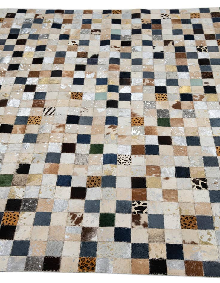 Detail image of  5' 1 x 8' Cowhide Leather Rug