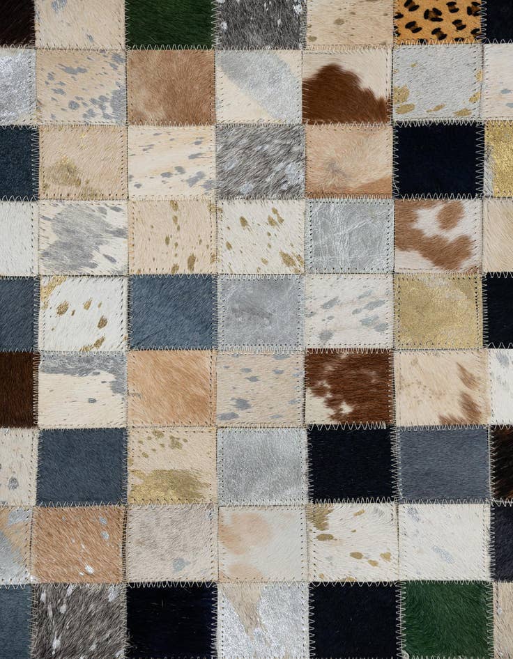 Detail image of  5' 1 x 8' Cowhide Leather Rug