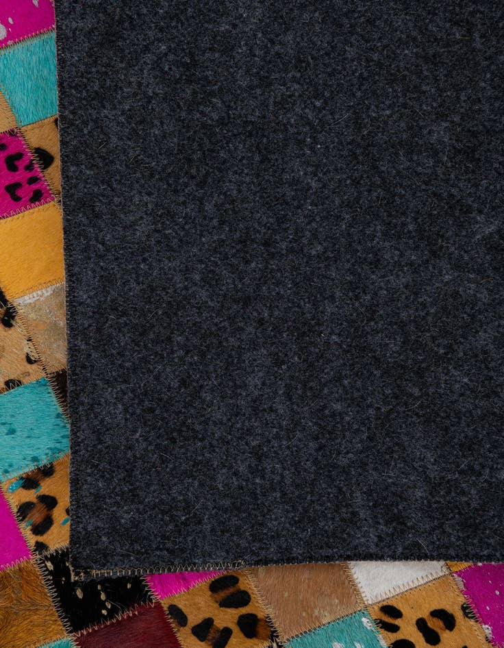 Detail image of  5' 1 x 7' 10 Cowhide Leather Rug