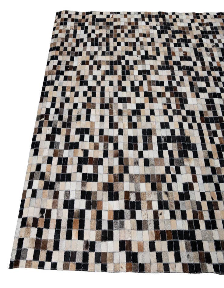 Detail image of  5' x 7' 10 Cowhide Leather Rug
