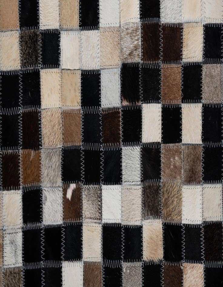Detail image of  5' x 7' 10 Cowhide Leather Rug